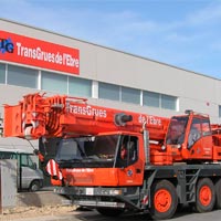 Transgrues Tortosa, gruas moviles articuladas, en Tarragona Castellon Barcelona, camiones grua autocargantes, grua movil autopropulsada, alquiler tanquetas, cesta personas